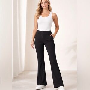 Athleta Black Flare Pants Stellar Flare Trouser Size 8